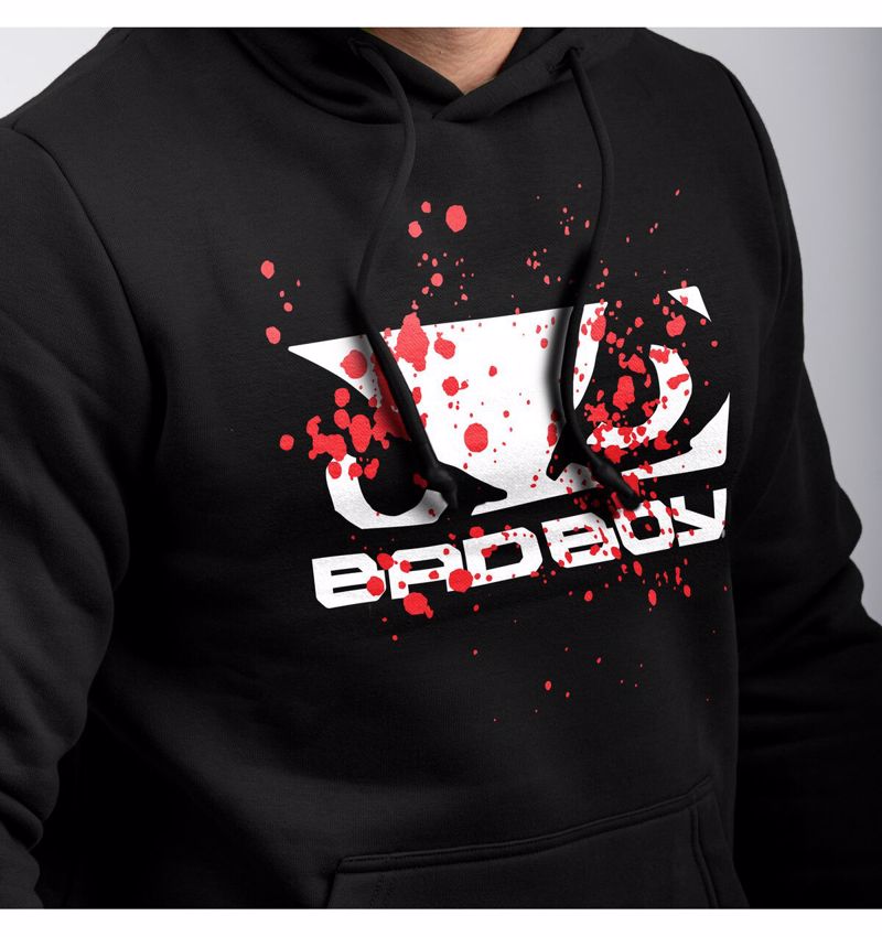 BAD BOY splatter HOODIE - black